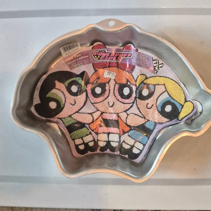 Wilton Powerpuff Girls Cake Pan Cartoon Network 2000 w/ Insert Vintage