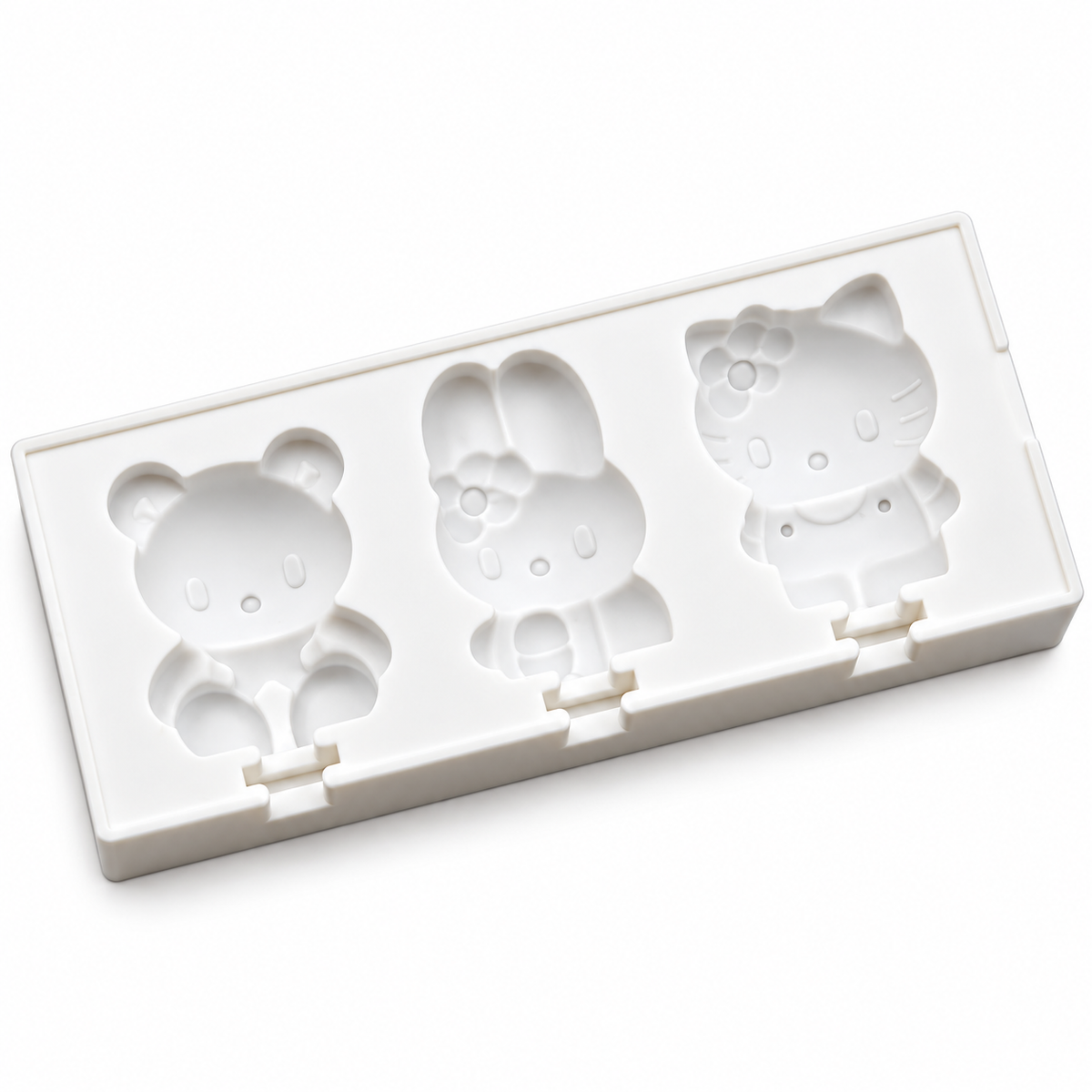 Kawaii Character Lollipop Silicone Mold – 3 Cavity