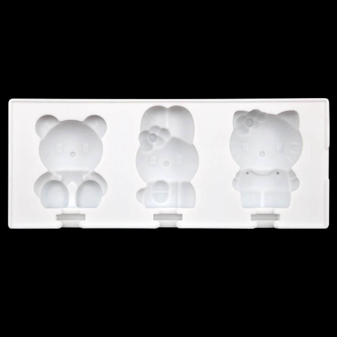 Kawaii Character Lollipop Silicone Mold – 3 Cavity
