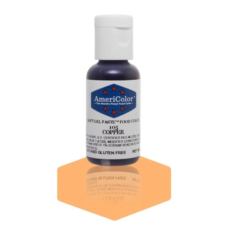 Americolor Soft Gel Paste Food Coloring .75 Copper