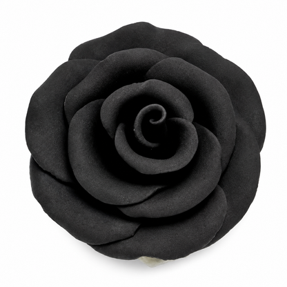 Black Rose XL Gum Paste Flower 3in 1-Count Cake Decoration Gumpaste Rose