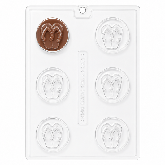 Flip Flop Summer Cookie Mold – 6 Cavity Dipped Oreo Cookie & Chocolate Mold