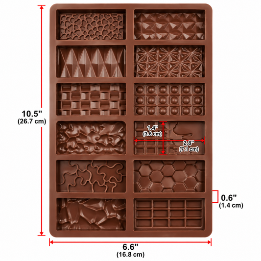 Mini Chocolate Bar Mold – 12 Cavity