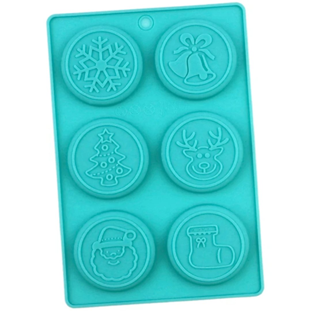 Christmas Coin Silicone Chocolate Mold 6 Cavity