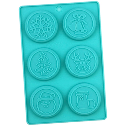 Christmas Coin Silicone Chocolate Mold 6 Cavity