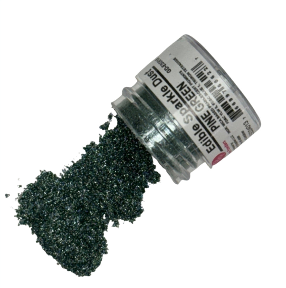 Cocktail Shimmer Edible Sparkle Dust Pine Green .25 Oz