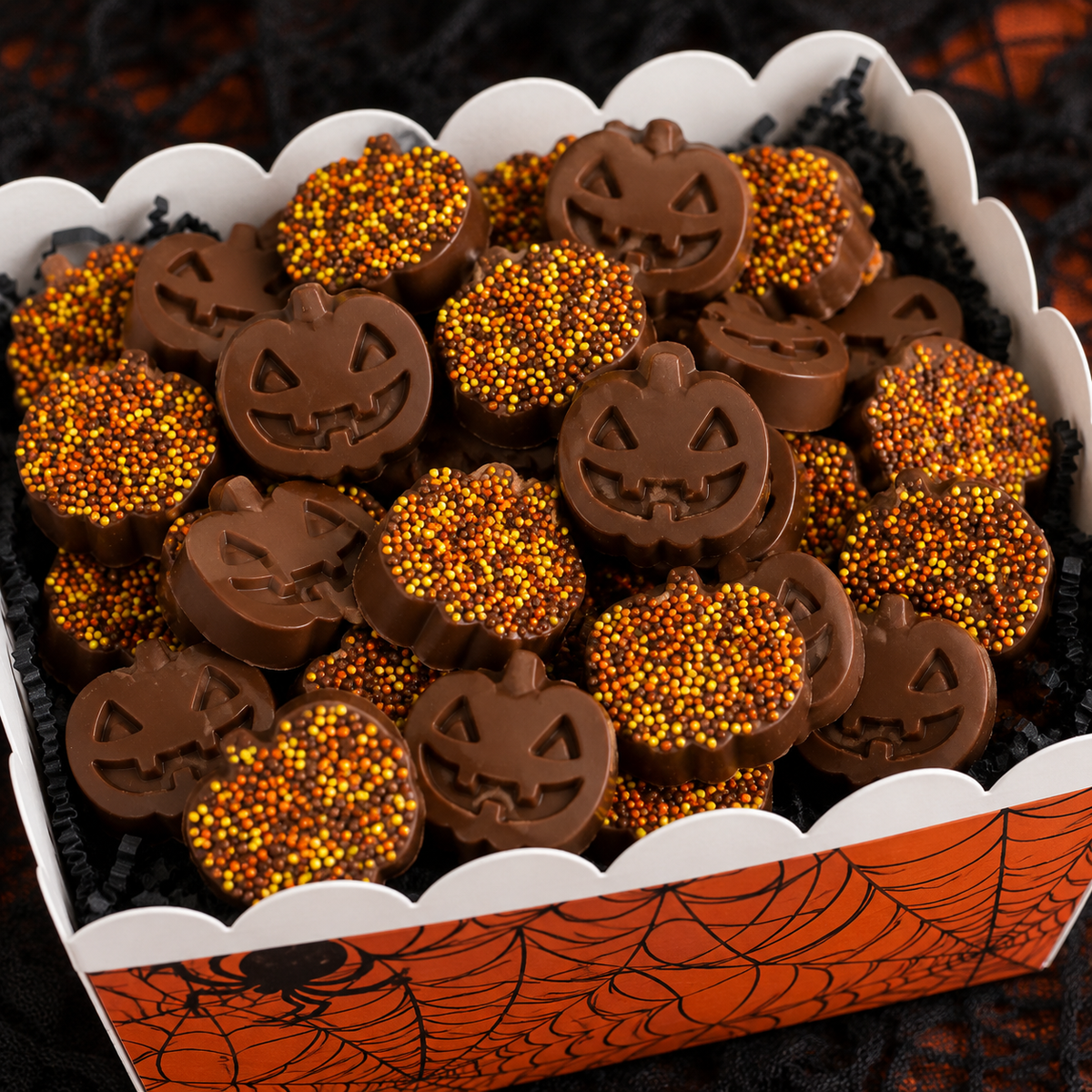 Jack-O-Lantern Chocolate Mold – Pumpkin Silicone Candy Mold 15 Cavity