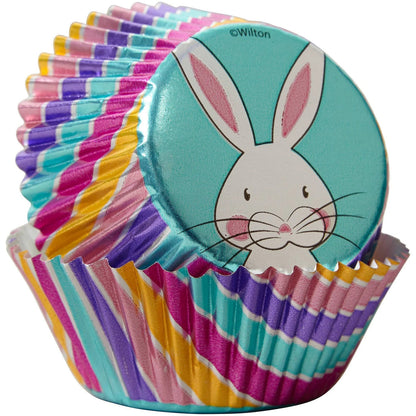 Easter Bunny Standard  Foil Cupcake Liners 24 Count