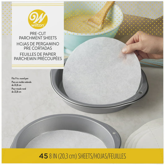 Pre-cut Parchment Sheets Round 45 Count (8 in)
