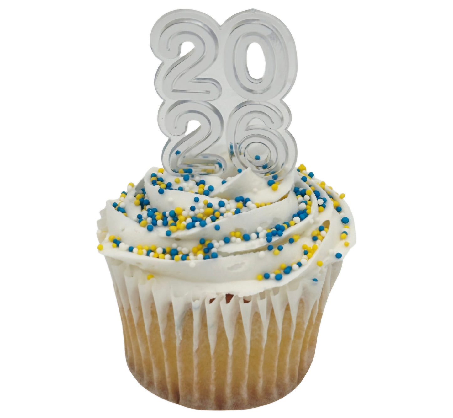 Royal Blue Yellow White Graduation Nonpareil Mix