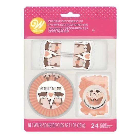 Valentine Otterly In Love Cupcake Decorating Set 24 Count