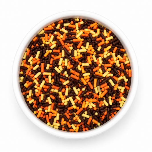 Fall Harvest Jimmies Sprinkles Mix - Orange, Yellow & Brown