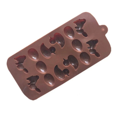 Easter Egg, Bunny & Duck Silicone Chocolate Mold Spring Candy & Fondant Mold