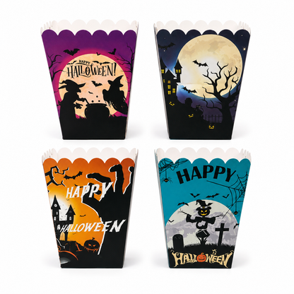Halloween Spooky Night Popcorn Boxes 4 Count