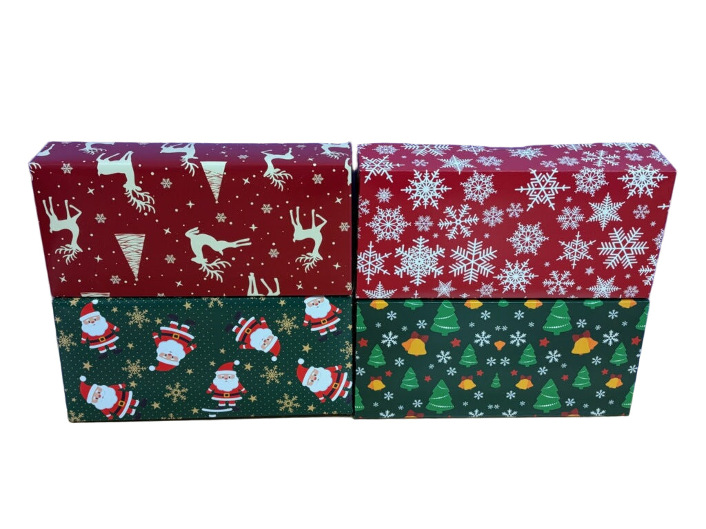 Christmas Treat Boxes – Assorted 4-Pack (12"x5")