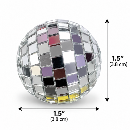 Silver Disco Ball Cake Toppers Set of 6 |
