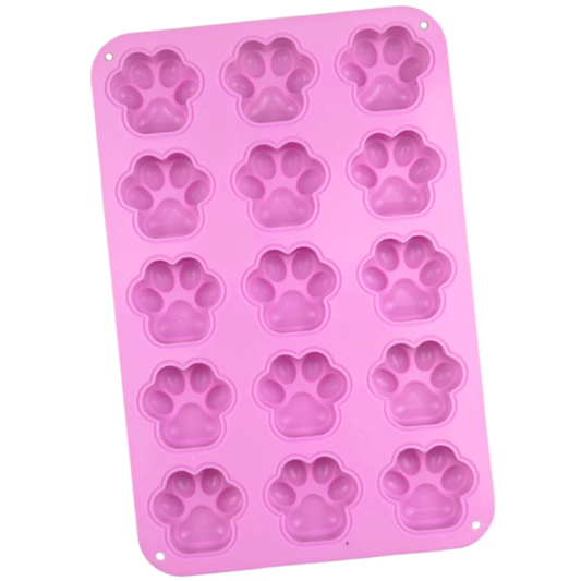 Paw Print Silicone Chocolate Mold 2" – 15 Cavity