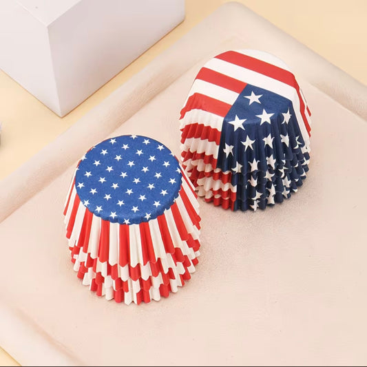 4th Of July Cupcake Liners  75 Count