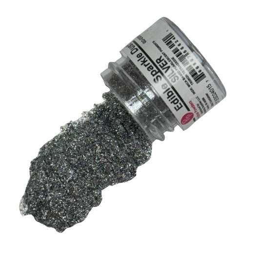 Edible Sparkle Dust Silver .25 Oz