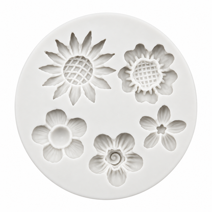 Assorted Wildflower Fondant & Gum Paste Silicone Mold – 5 Flowers