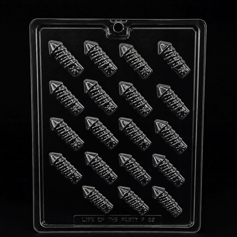 Fireworks Candy & Chocolate Topper Mold | Mini Rocket Candy Decorations Mold