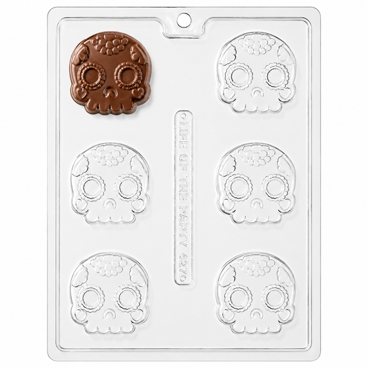 Day of the Dead Sandwich Cookie Chocolate Mold Sugar Skull Candy Mold