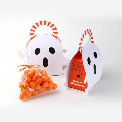 Ghost Halloween Candy Treat Boxes with Handles – 5 Count