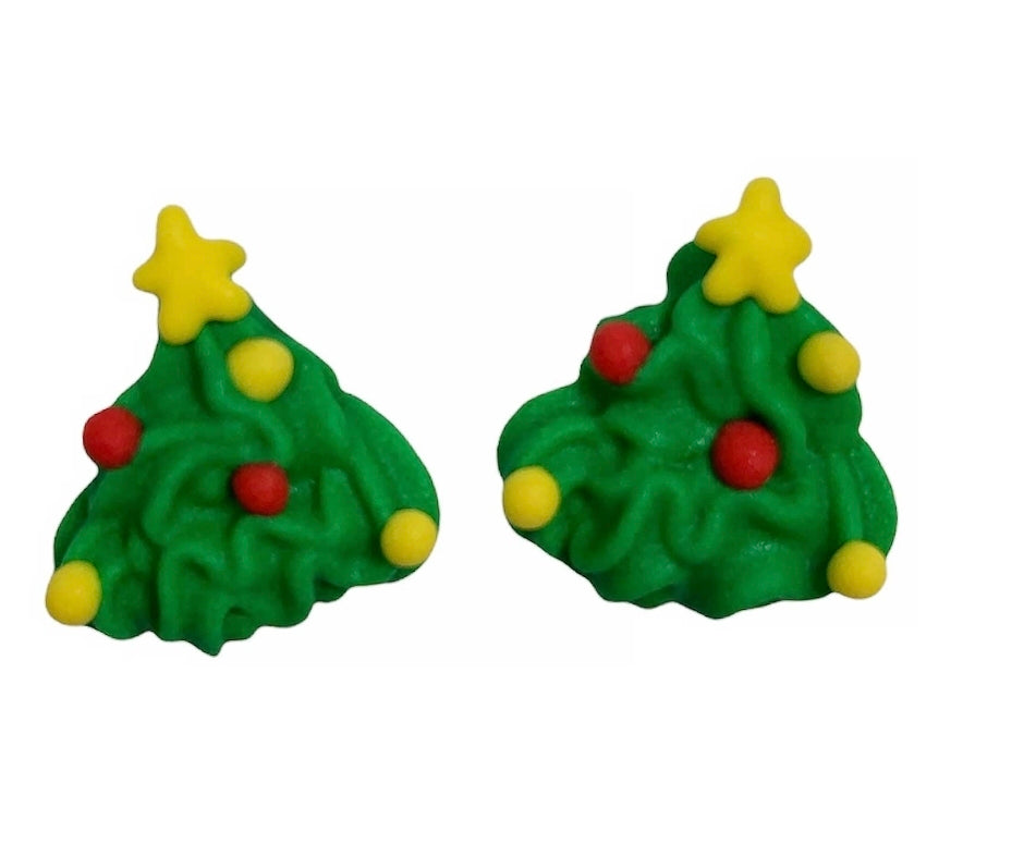 Edible Decorations Mini Christmas Trees  3/4 Inch 12 Count