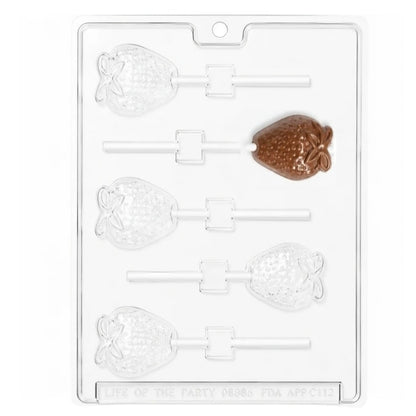 Strawberry Shape Chocolate Lollipop Mold