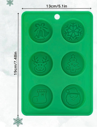 Christmas Coin Silicone Chocolate Mold 6 Cavity