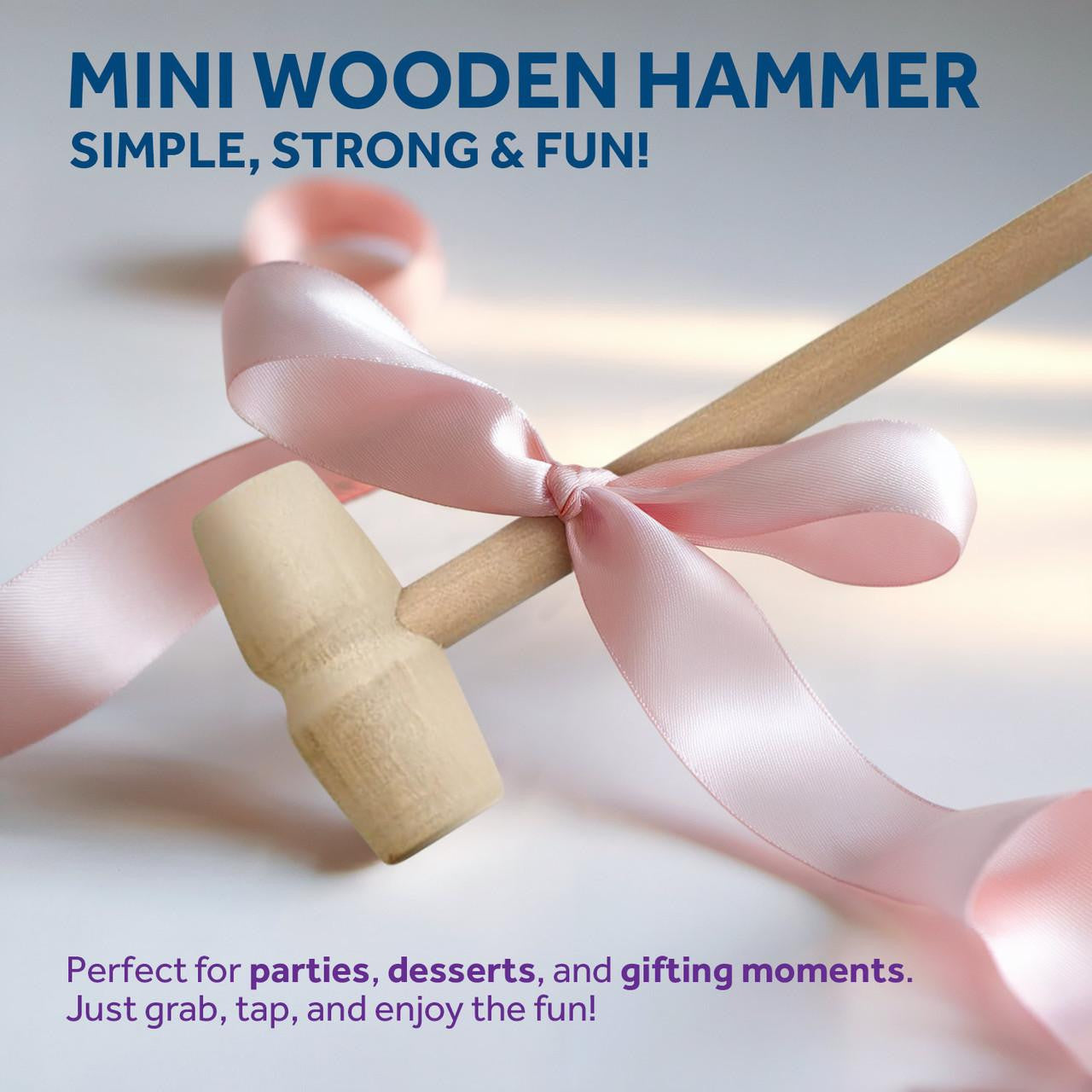 Wooden Mallet for Breakable Chocolate Hearts & Smash Desserts