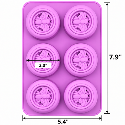 Bee Medallion Silicone Chocolate Mold – 6 Cavity