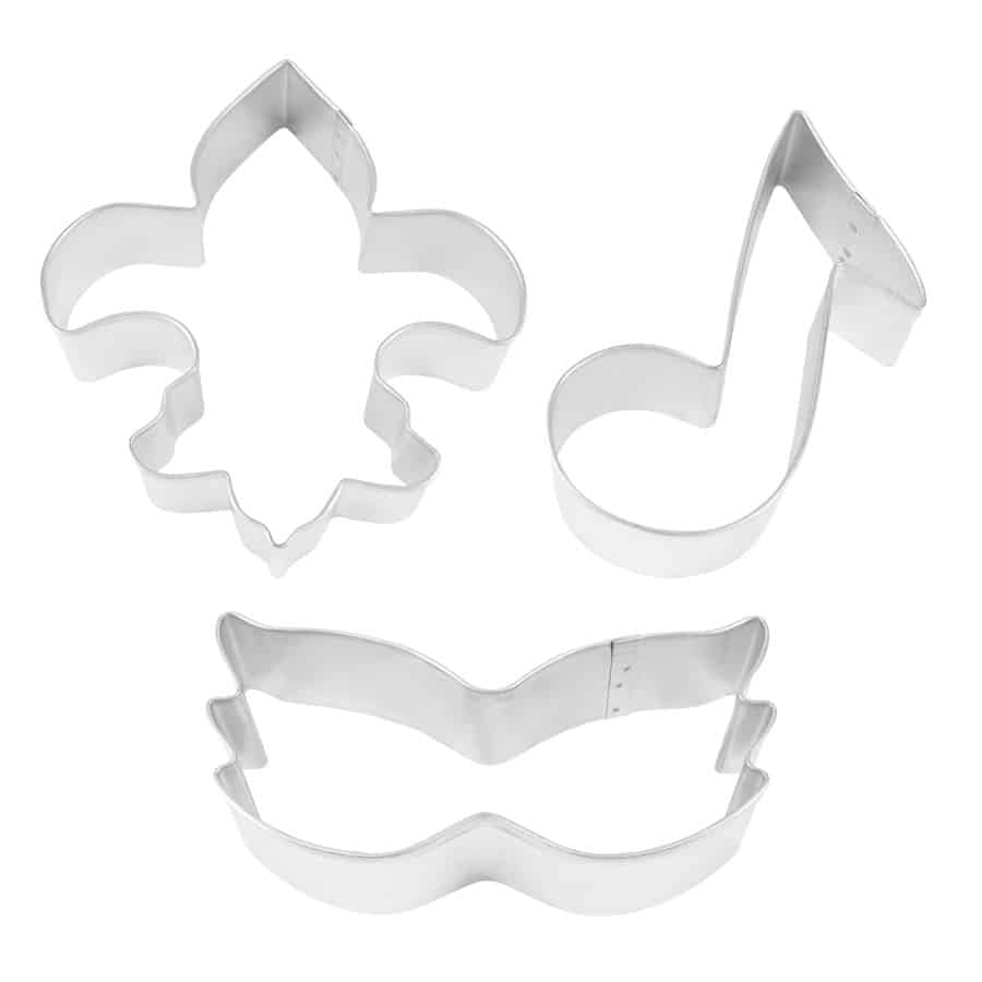 Mardi Gras Cookie Cutter 3pc Set