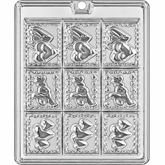 Valentine Chocolate Bar Mold – Food-Safe Plastic