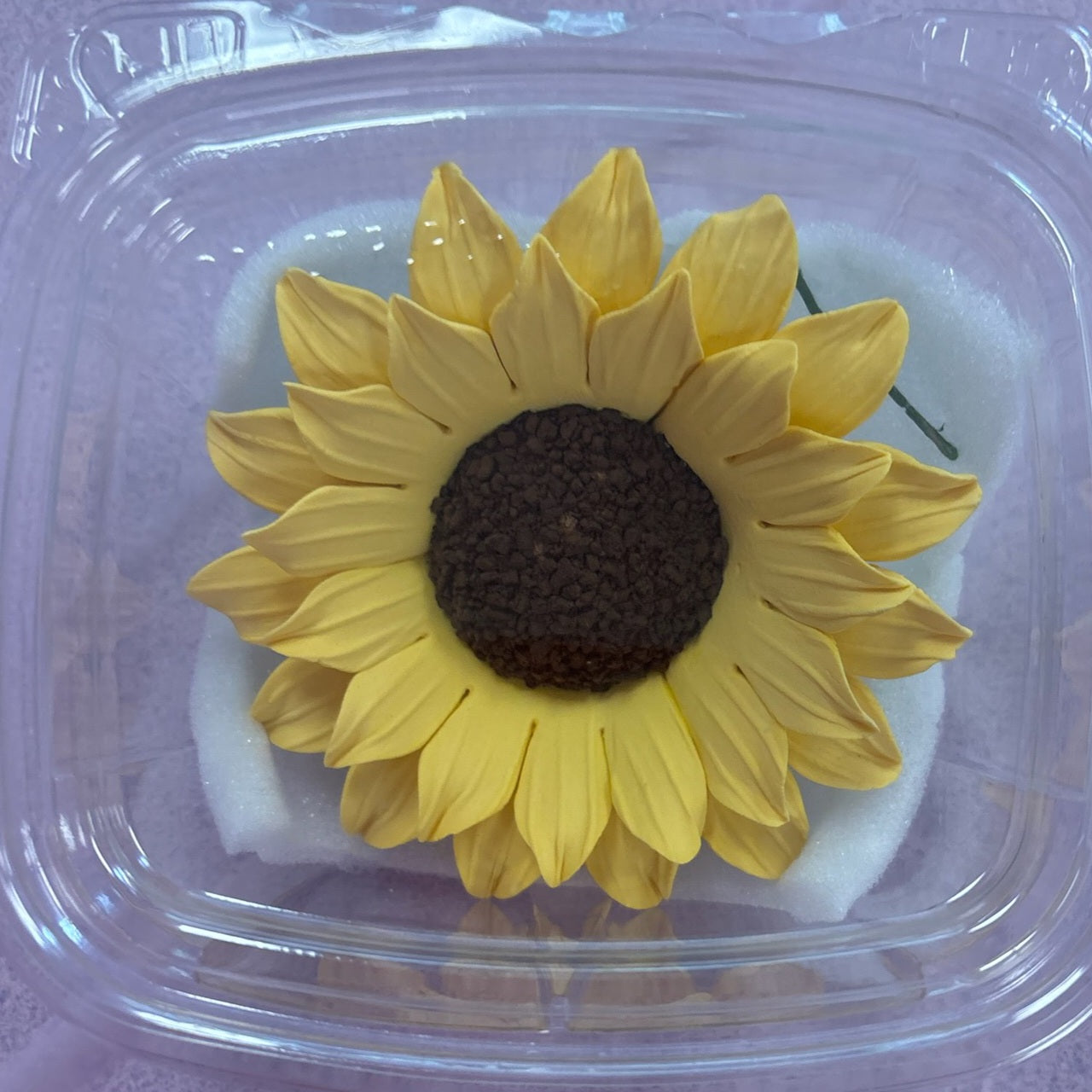 Sunflower Gum Paste Flower - 4.25" Cake Decoration