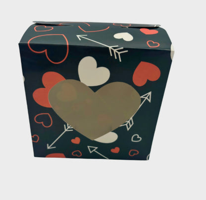 Valentine’s Day Heart Window Treat Boxes – Assorted Designs (6-Count)
