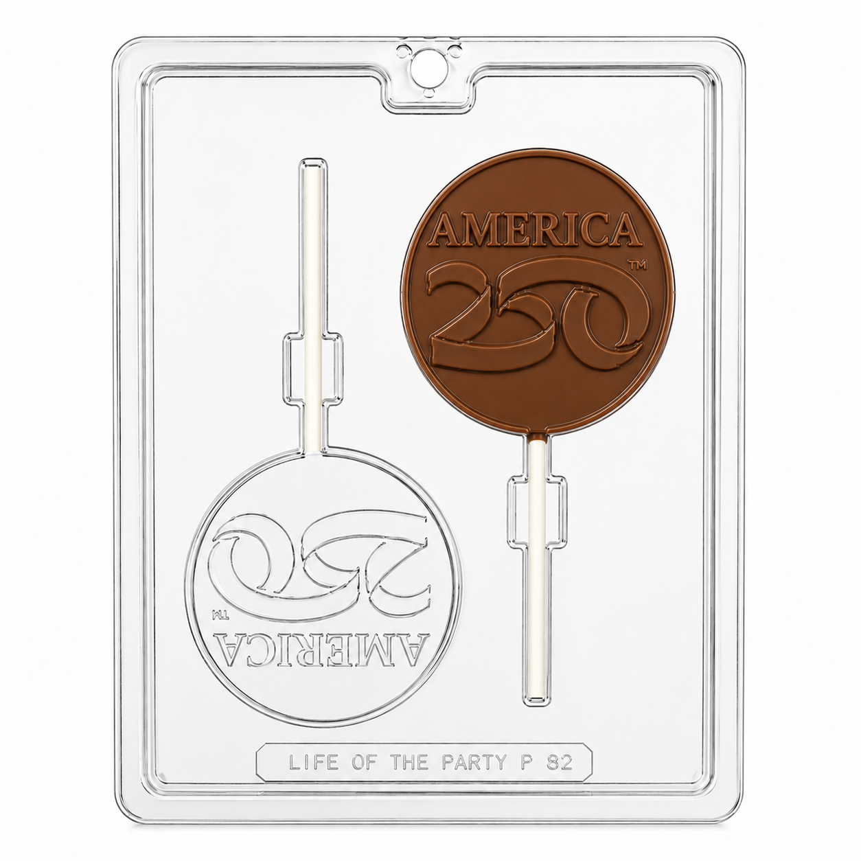 America 250th Anniversary Chocolate Lollipop Mold | Patriotic Candy Mold for July 4 Celebrations