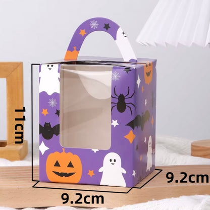 Halloween Single Cupcake Box with Handle & Window – 5 Pack