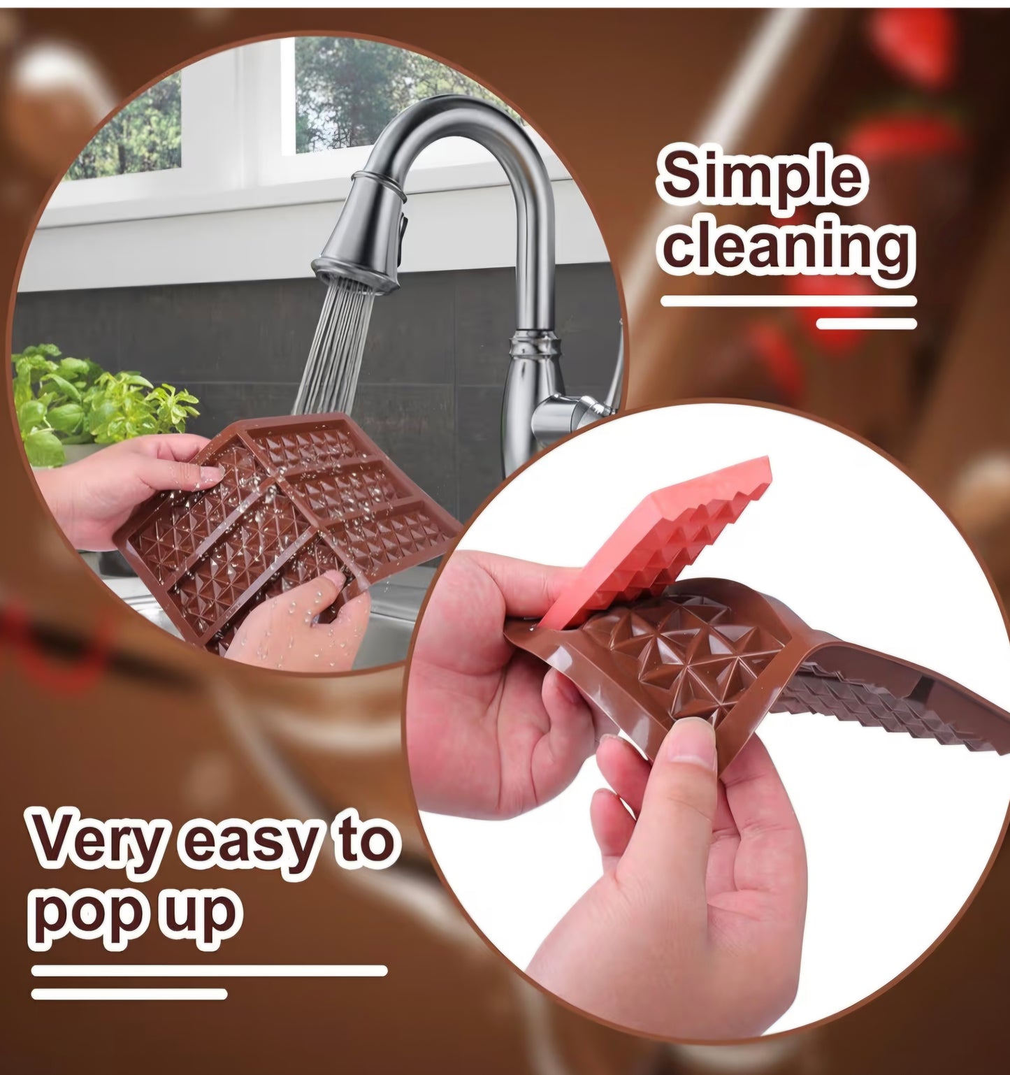 Chocolate Bar Pyramid Mold 6 Cavity