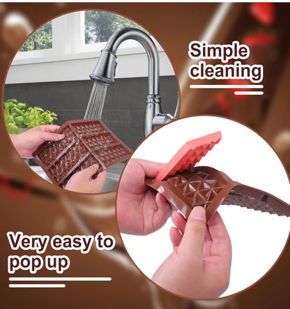 Chocolate Bar Pyramid Mold 6 Cavity