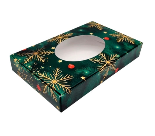 Christmas Candy Box w/Window 1/2lb 5-Count