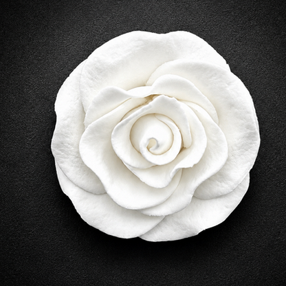 White Gum Paste Rose | White Rose Gumpaste Wedding Cake Decoration 2.5in