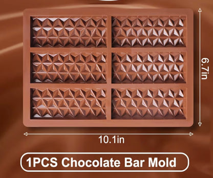 Chocolate Bar Pyramid Mold 6 Cavity