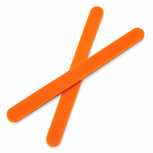 Acrylic Cakesicle & Popsicle Sticks Orange – 12 Count