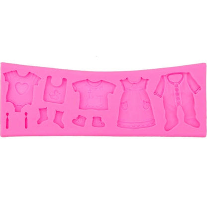 Baby Shower Onesie Fondant & Chocolate Mold – Baby Clothes Cake Decorations
