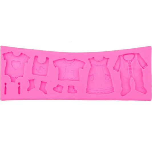 Baby Shower Onesie Fondant & Chocolate Mold – Baby Clothes Cake Decorations