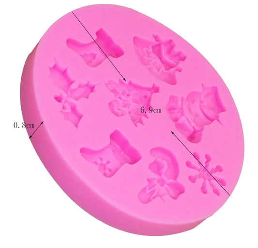 Christmas Fondant Mold 8 Cavity