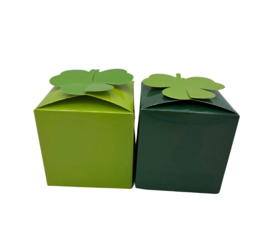 St. Patricks Day Clover Treat Boxes – 3in Set of 4