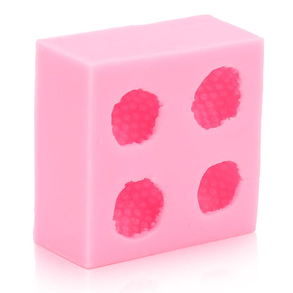 Strawberry Silicone Candy Mold | 4 Cavity Chocolate, Fondant & Gummy Mold