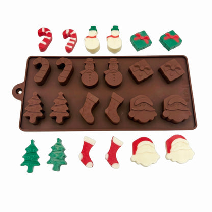 Christmas Bite Size Silicone Chocolate Mold 12 Cavity